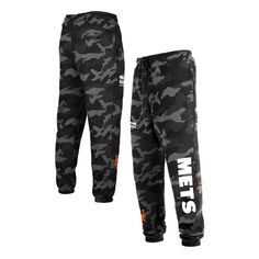 Мужские черные брюки для бега с камуфляжным принтом New York Mets New Era