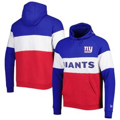 Мужской красный пуловер с капюшоном New York Giants Colorblock Current New Era