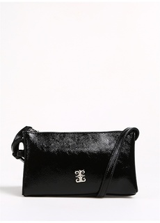 Черная женская сумка на плечо из лакированной кожи Pierre Cardin