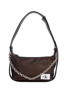 Темно-коричневая женская сумка через плечо Calvin Klein