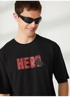 Черная мужская футболка оверсайз с принтом Бэтмена Never Say Never