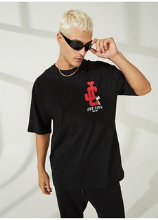 Черная мужская футболка оверсайз с принтом Snoopy Never Say Never