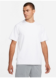 Однотонная белая мужская футболка с круглым вырезом Nike