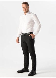 Черные мужские брюки узкого кроя с нормальной талией Süvari