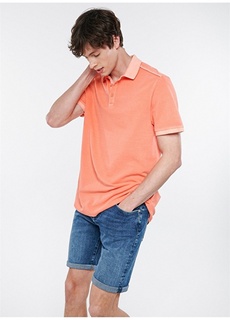 Однотонная оранжевая мужская футболка-поло Mavi