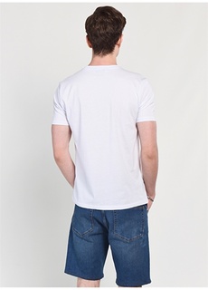 Белая мужская футболка с круглым вырезом и стандартным узором с принтом Ucla