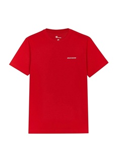 Красная мужская футболка с круглым вырезом Skechers