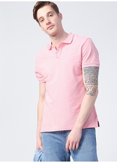Базовая простая розовая мужская футболка с воротником поло Limon