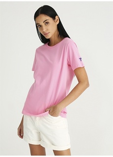Базовая однотонная светло-розовая женская футболка с круглым вырезом Fabrika ФАБРИКА