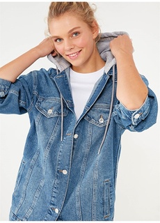 Женская джинсовая куртка стандартного кроя цвета индиго Mavi