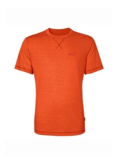 Оранжевая мужская футболка Jack Wolfskin