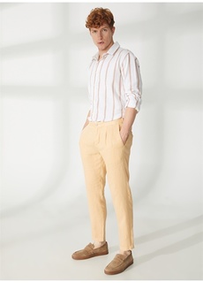 Оранжевые мужские брюки узкого кроя с нормальной талией и нормальными штанинами AT.P.CO