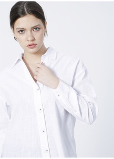 Рубашка белая женская с воротником рубашки Mavi