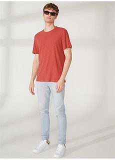 Красная мужская футболка с круглым вырезом AT.P.CO