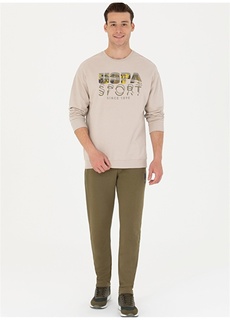 Мужские спортивные брюки узкого кроя цвета хаки с нормальной талией U.S. Polo Assn.