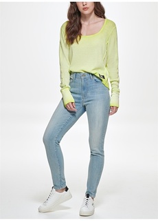 Узкие суперузкие женские джинсовые брюки цвета индиго с высокой талией Dkny Jeans