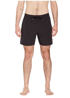 Черный мужской купальник с короткими шортами Volcom