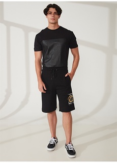 Черные мужские спортивные шорты Just Cavalli