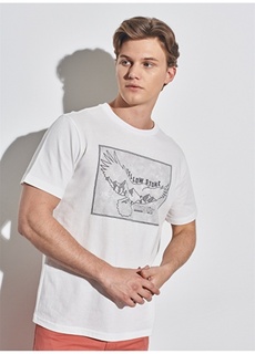 Белая мужская футболка с круглым вырезом Wrangler
