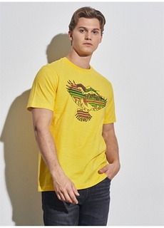 Желтая мужская футболка с круглым вырезом Wrangler
