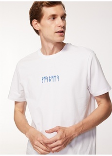 Однотонная белая мужская футболка с круглым вырезом Fabrika Sports