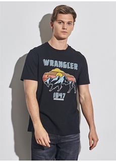 Черная мужская футболка с круглым вырезом Wrangler