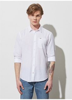 Белая мужская рубашка Regular Fit Wrangler