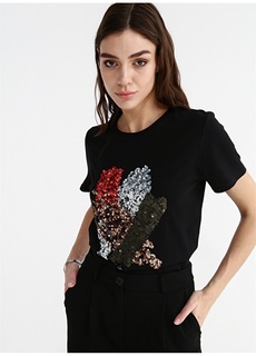 Черная женская футболка с круглым вырезом Fabrika Comfort