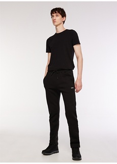 Свободные черные мужские спортивные штаны с эластичной резинкой на талии Aeropostale