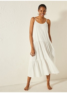 Белое женское пляжное платье ниже колена Penti
