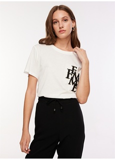 Белоснежная женская футболка с круглым вырезом Fabrika Comfort