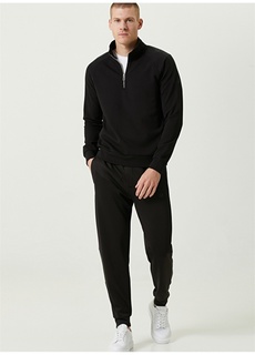 Черные мужские спортивные брюки узкого кроя с эластичной резинкой на талии Network