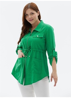 Нормальная зеленая женская куртка Selen