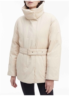 Серое женское пальто Calvin Klein