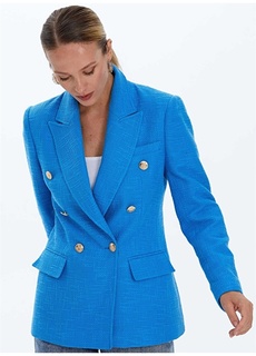 Синяя женская стеганая куртка Selen