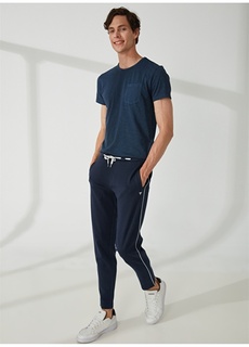 Синие мужские спортивные штаны узкого кроя с нормальной талией Fred Mello