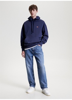 Синяя мужская толстовка с воротником с капюшоном Tommy Jeans