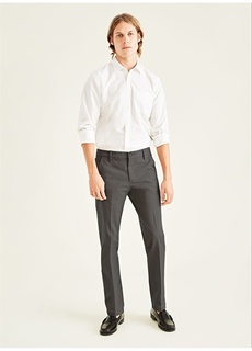 Мужские брюки Skinny Leg Slim с высокой талией серого цвета Dockers