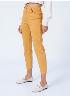 Женские брюки горчичного цвета с нормальной талией для мам Limon