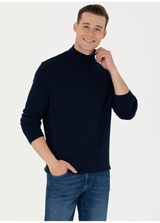 Мужской свитер темно-синего кроя с высоким воротником U.S. Polo Assn.