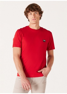 Красная мужская футболка с круглым вырезом Wrangler