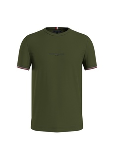 Зеленая мужская футболка с круглым вырезом Tommy Hilfiger