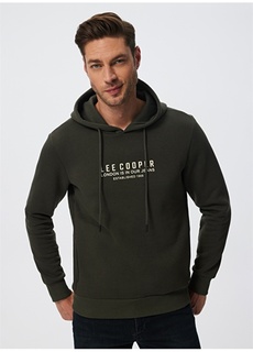 Мужская толстовка цвета хаки с капюшоном Lee Cooper