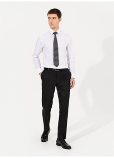 Мужские классические брюки узкого кроя антрацитового цвета с нормальной талией и нормальными штанинами Pierre Cardin