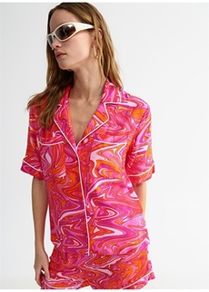 Разноцветная женская рубашка с рисунком Fabrika ФАБРИКА