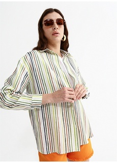 Базовая женская рубашка в полоску с рубашечным воротником Fabrika ФАБРИКА