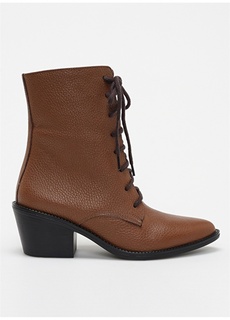 Кожаные светло-коричневые женские ботинки F By Fabrika