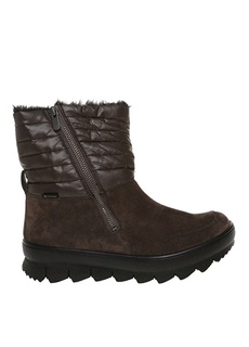 Темно-серые женские замшевые зимние ботинки Legero