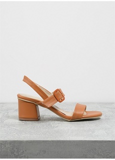 Оранжевые женские туфли на толстом каблуке F By Fabrika