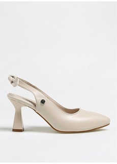 Кремовые женские туфли на каблуке Pierre Cardin